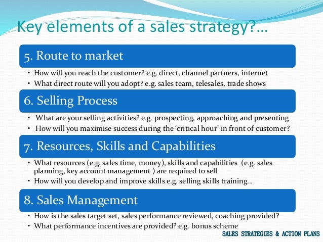 make sales strategies action plans sales strategy plans