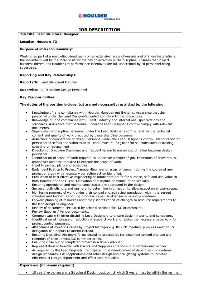 structural engineer job description