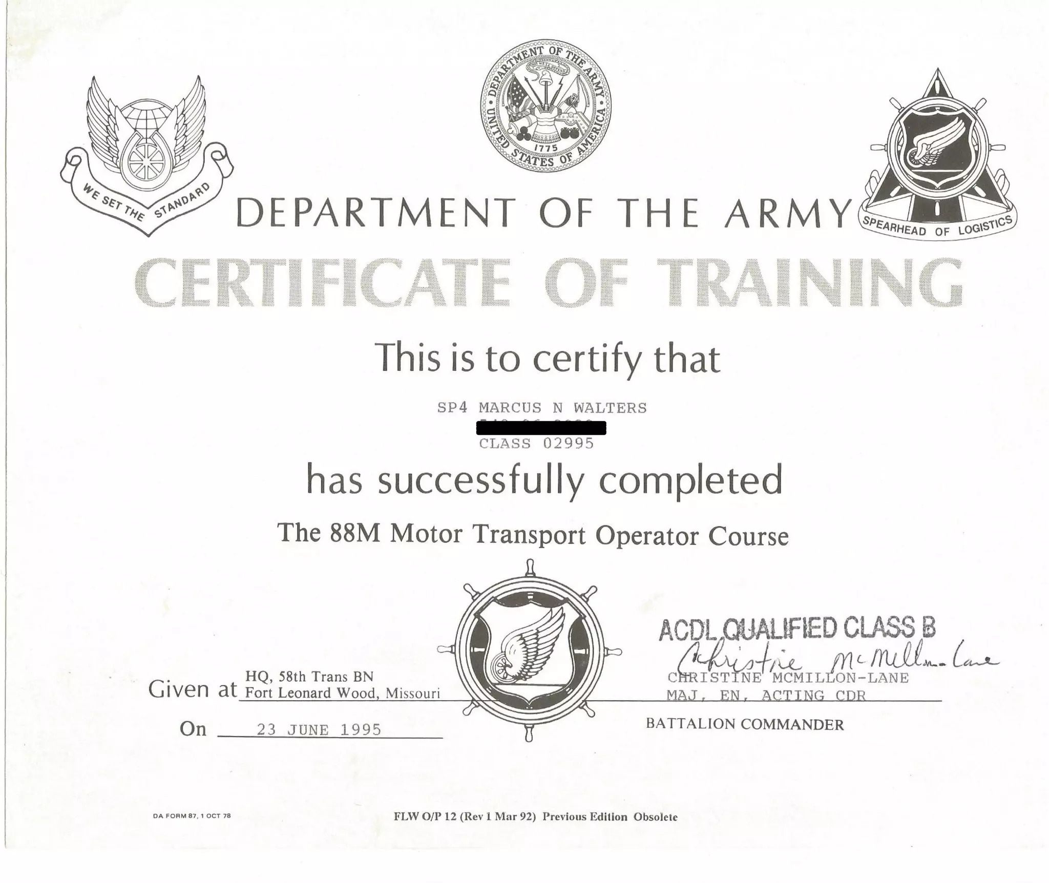 Motor Transport Operators Course - Army Commercial Drivers Scho | PDF