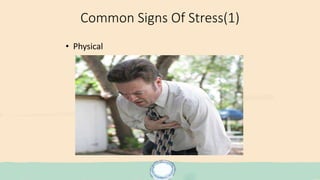 Common Signs Of Stress(1)
• Physical
 