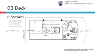 03 Deck
47
 Features:
All areas and volumes are “available” quantities and are beyond the
“required” quantities specified by regulations or needs
 