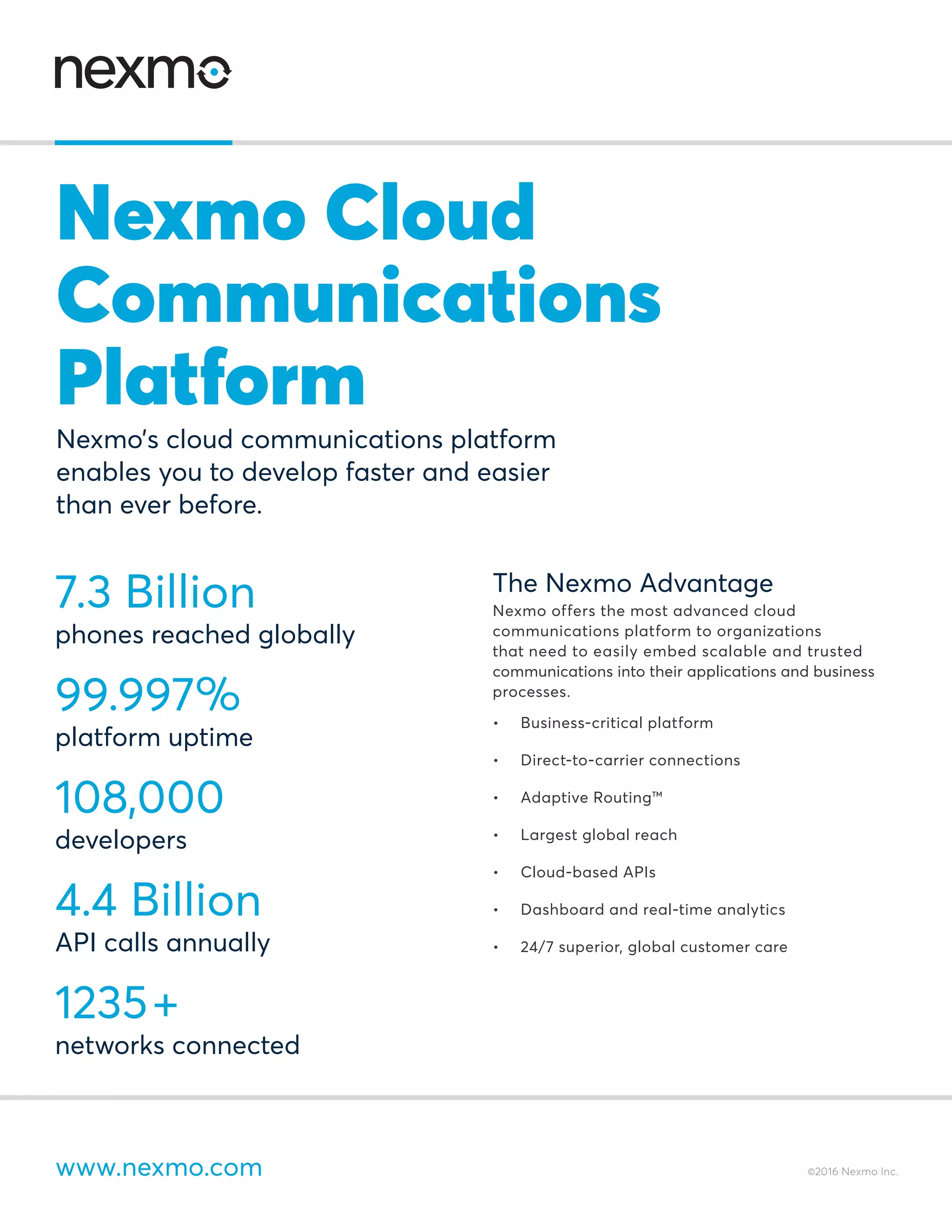 nexmo_DataSheet_DIGITAL | PDF