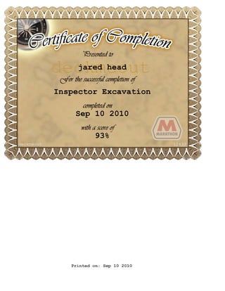 marathon certificate