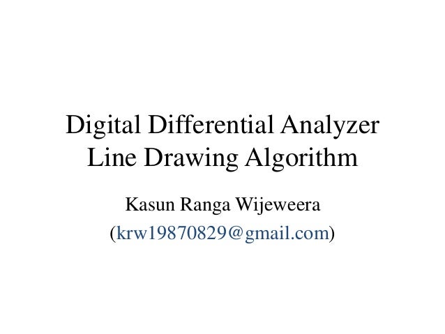 Line Drawing Algorithm Slideshare : Digital differential analyzer line drawing algorithm