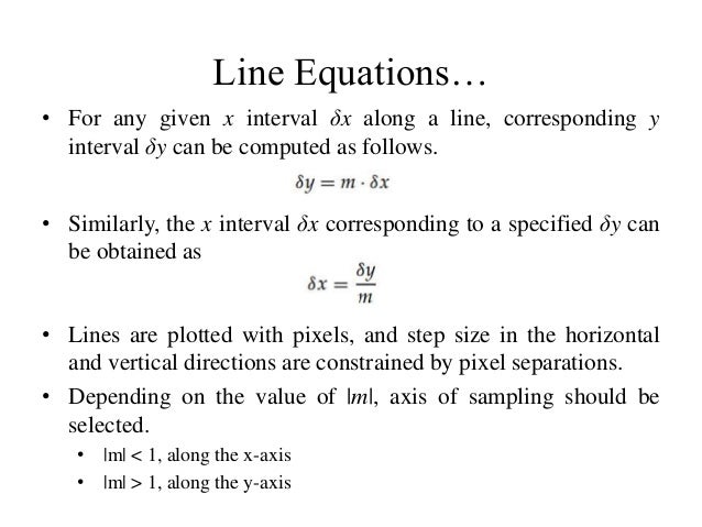 Dda Line Drawing Algorithm With Example : Digital differential analyzer line drawing algorithm