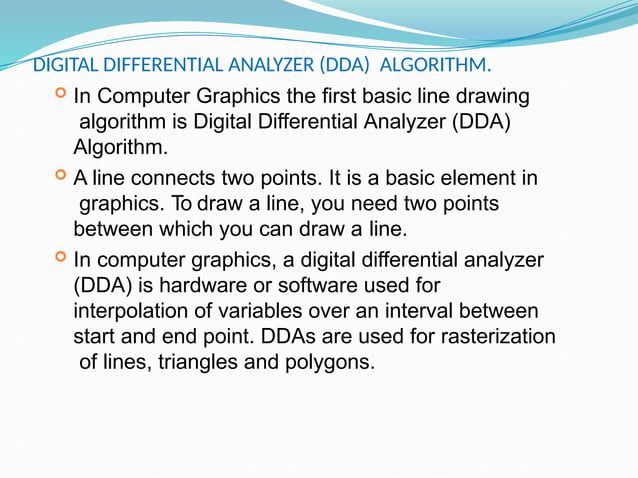 dda-line-algorithm.pptx of computer graphics | PPT