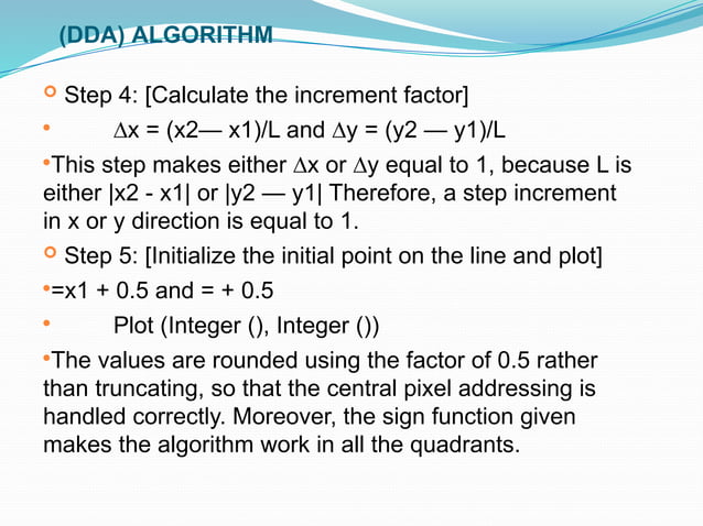 dda-line-algorithm.pptx of computer graphics | PPT