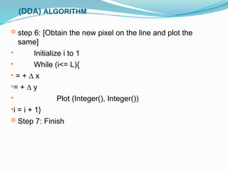 dda-line-algorithm.pptx of computer graphics | PPT