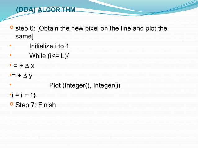 dda-line-algorithm.pptx of computer graphics | PPT
