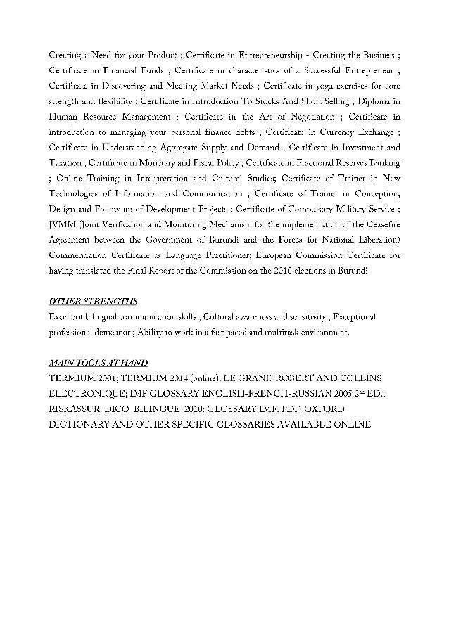 translator resume samples