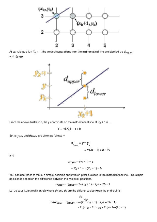 Dda Line Drawing Algorithm Lecture Notes : Dda algo notes