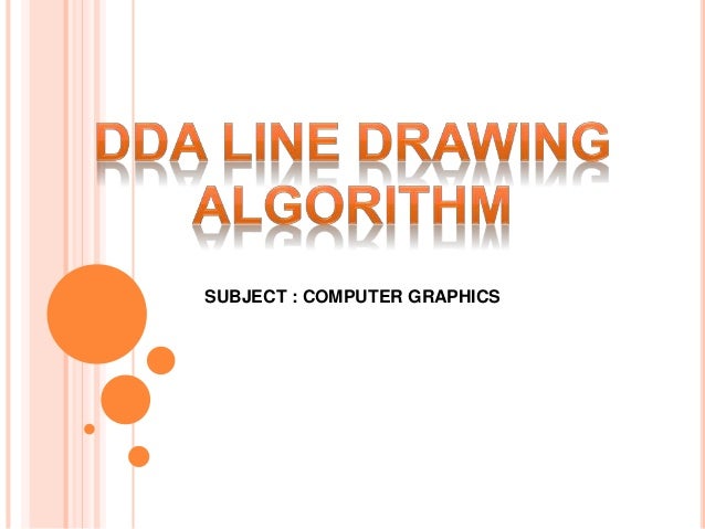 Dda algorithm