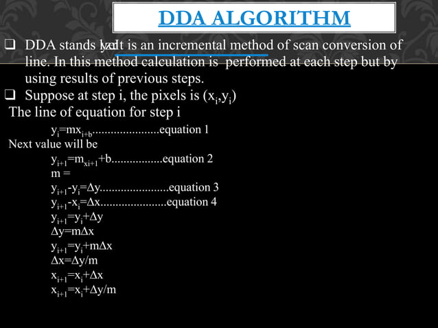 dda algorithm-cg.pptx | Free Download