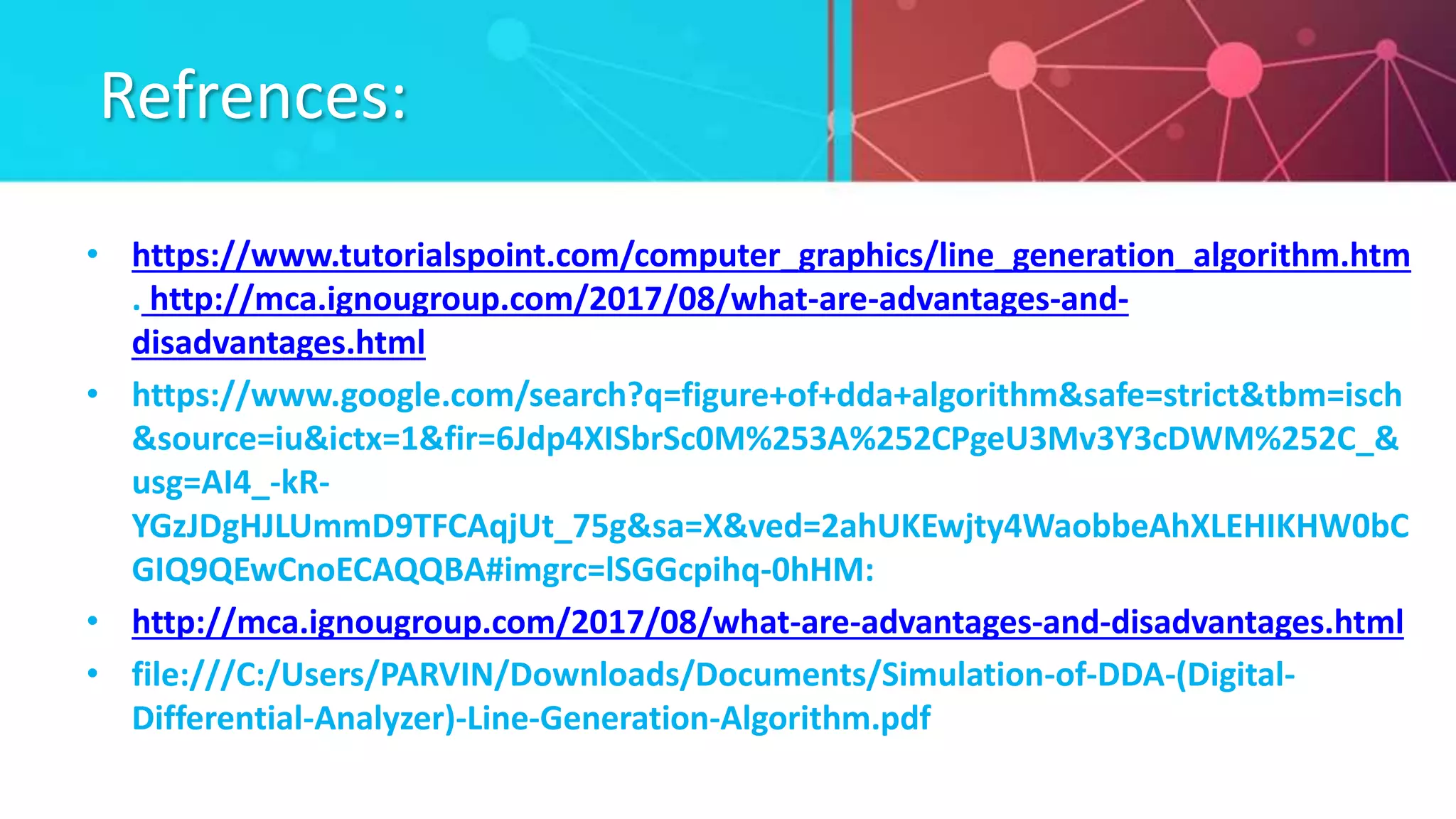 DDA (digital differential analyzer) | PPT
