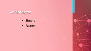 Advantages:
• Simple
• Fastest
 
