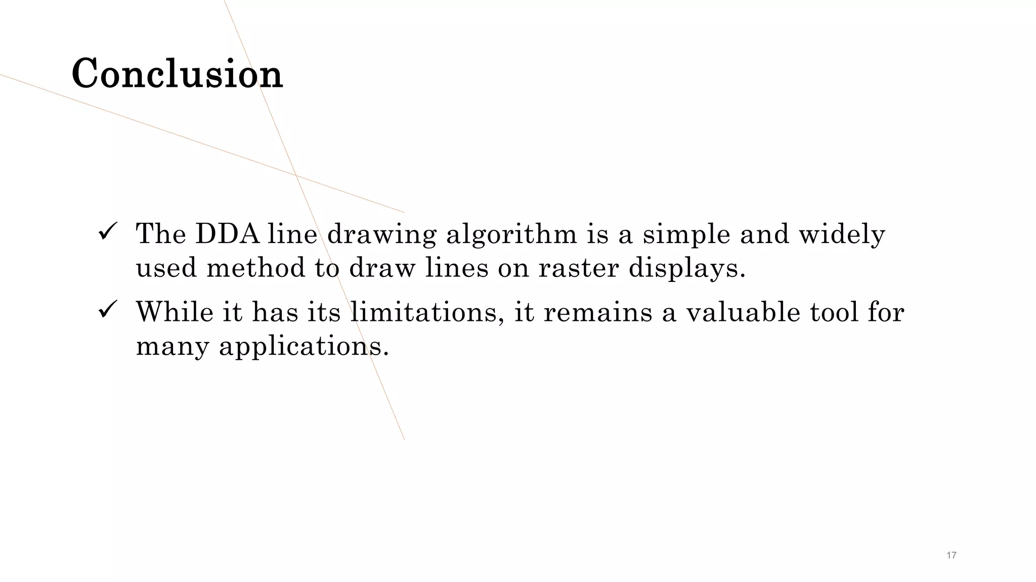 DDA (Digital Differential Analyzer ) Line Drawing Algorithm.pptx