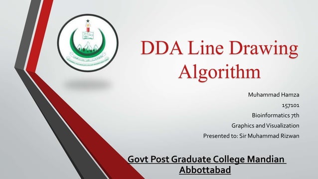 Dda line algorithm presentatiion | PPTX | Computing | Technology ...
