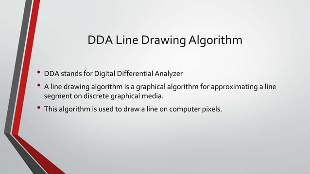 Dda line algorithm presentatiion | PPT