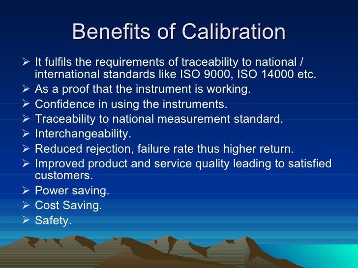 Instrument Calibration