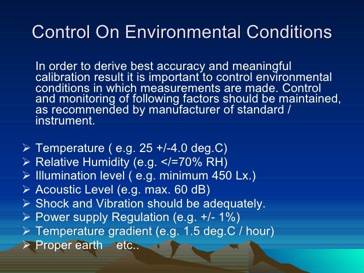Instrument Calibration