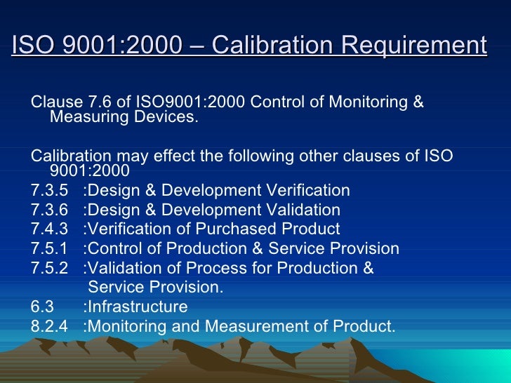 Instrument Calibration
