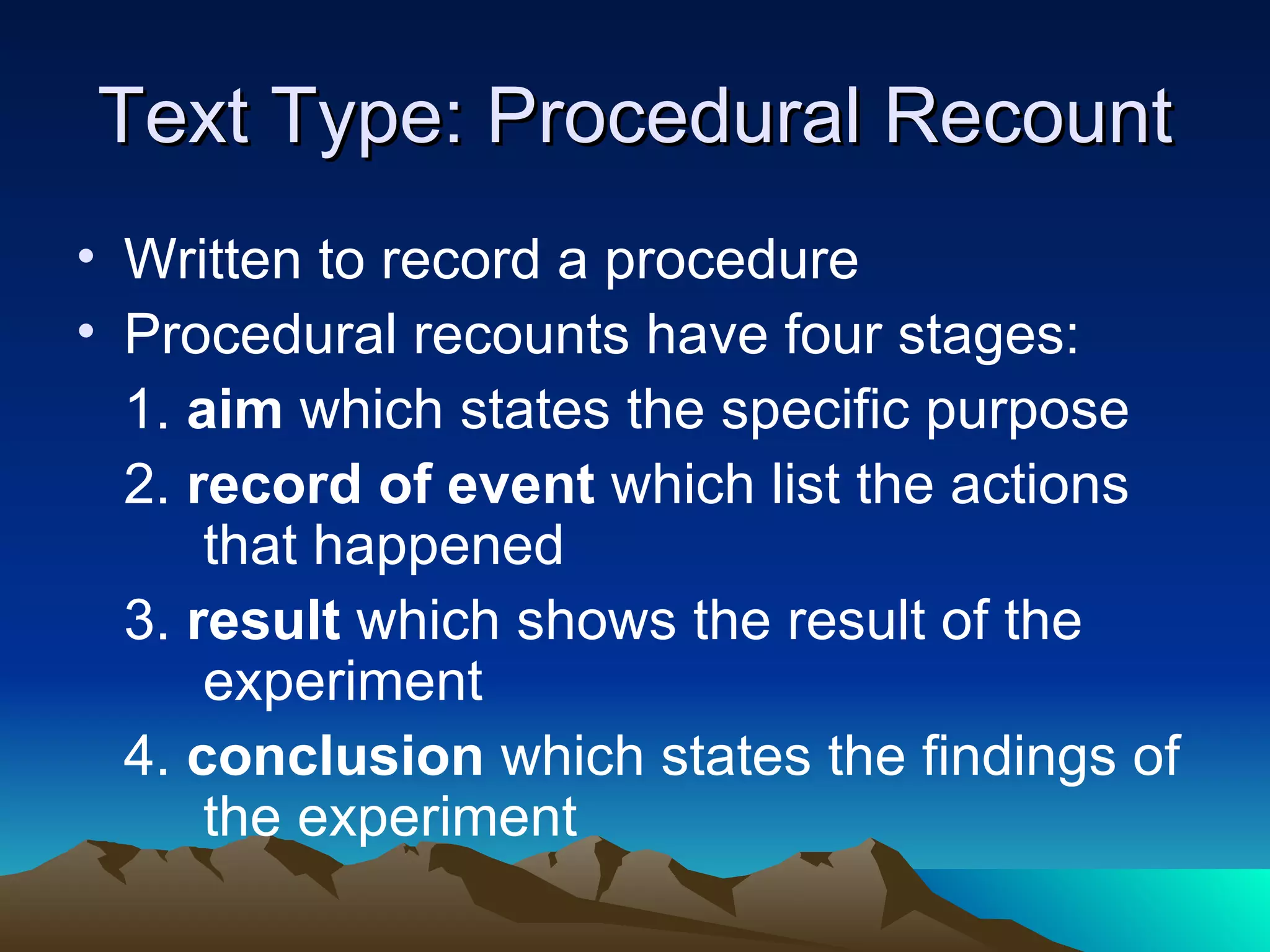 Writing a Procedure Text | PPT