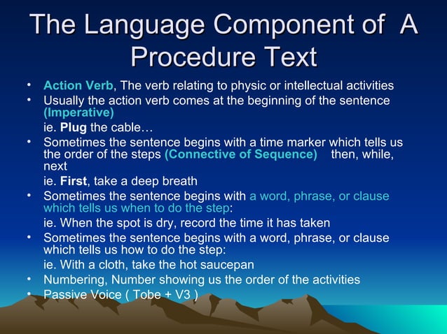 Writing a Procedure Text | PPT