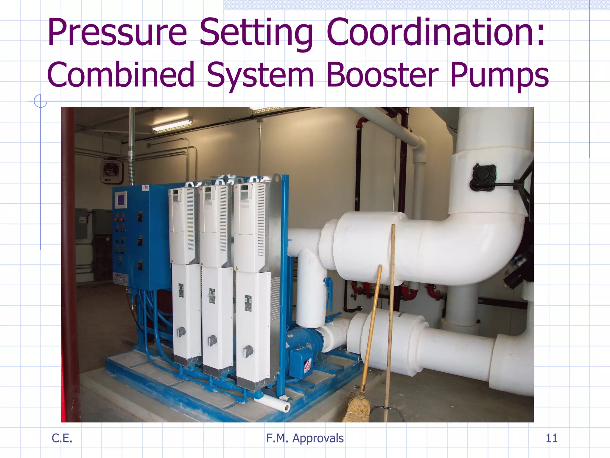 Pressure Setting Coordination: Combined System Booster Pumps 