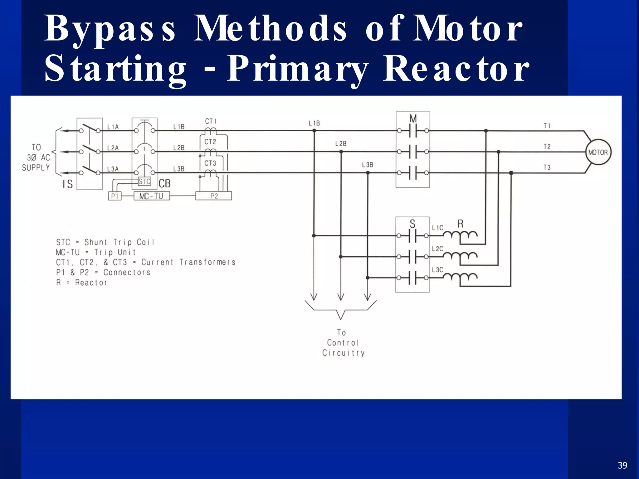 Bypass Methods of Motor Starting - Primary Reactor 