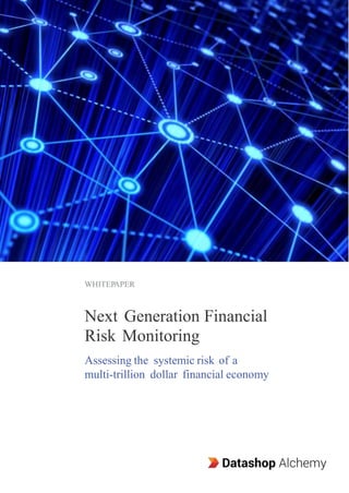 WHITEPAPER
Next Generation Financial
Risk Monitoring
Assessing the systemic risk of a
multi-trillion dollar financial economy
 