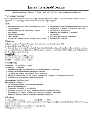 James Taylor-Morgan Resume 79 | PDF | Aviation Industry | Industries