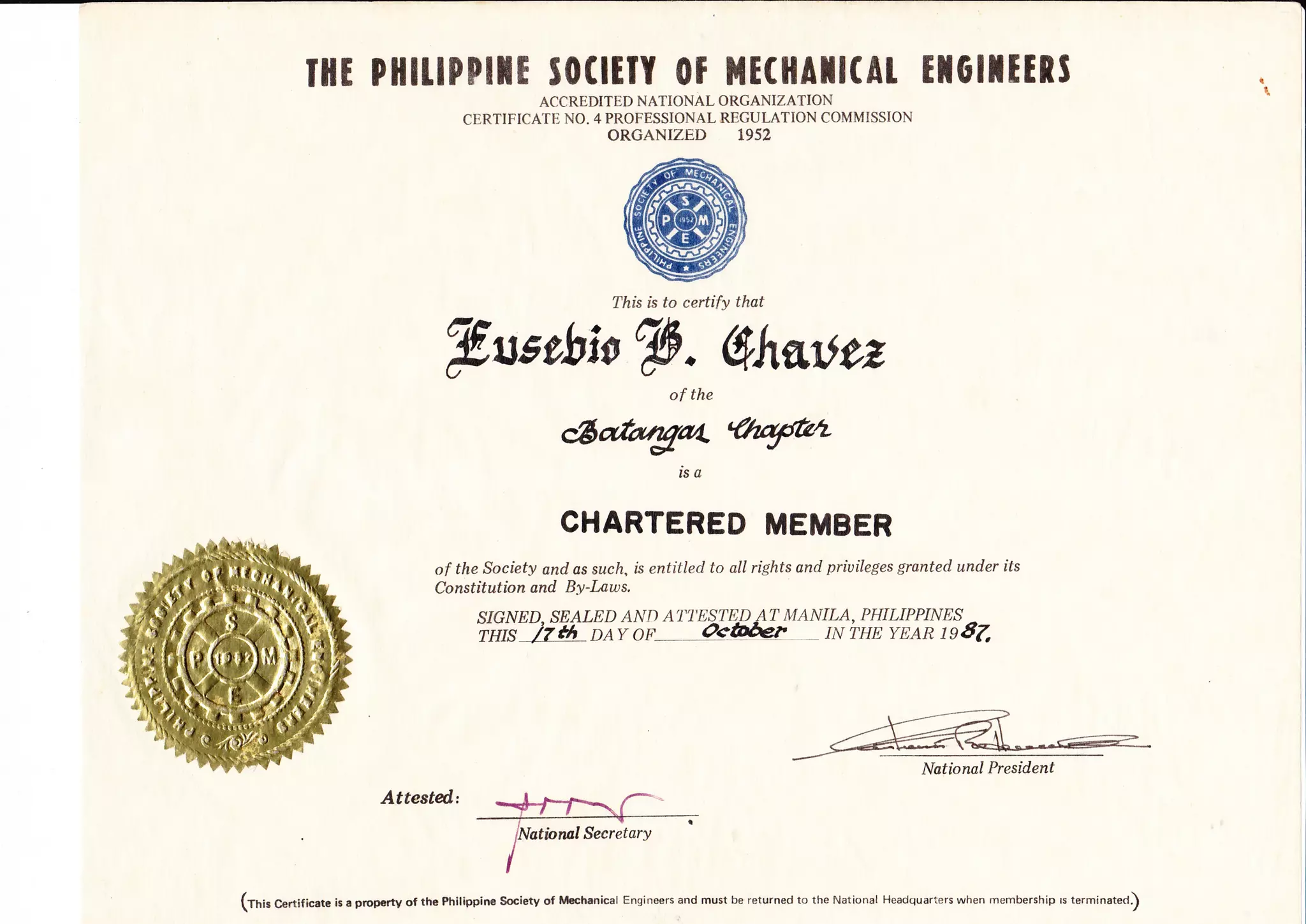 PSME-Certificate | PDF