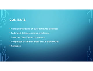 Types of Distributed database architecture | PDF