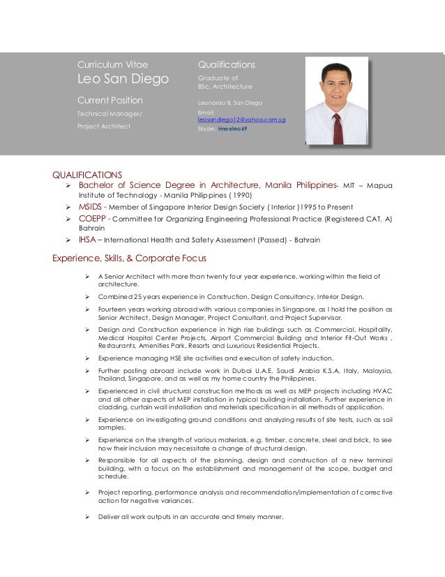 resume work abroad