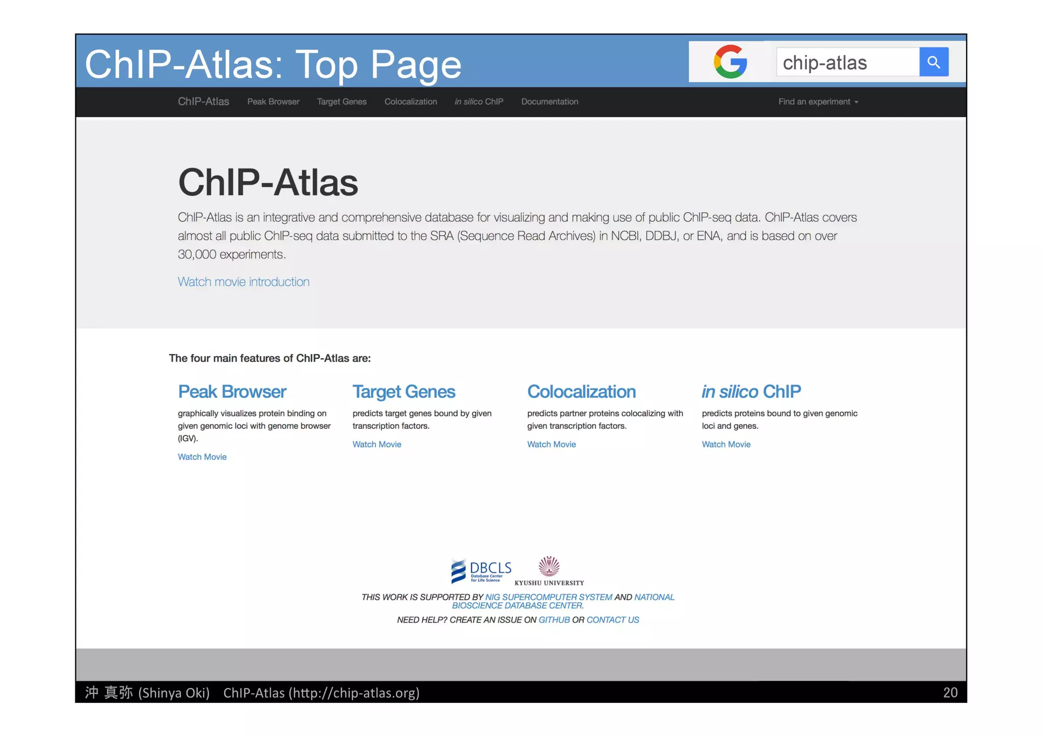 [DDBJ Challenge 2016] DDBJデータ解析事例「ChIP-Atlasデータベース」の紹介