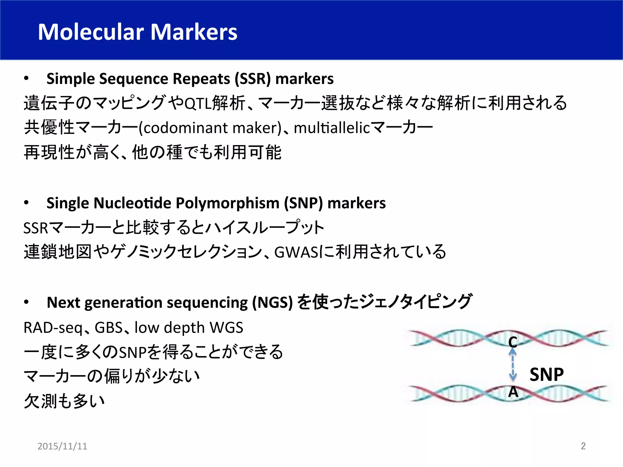 NGSを用いたジェノタイピングを様々な解析に用いるには？ | PDF
