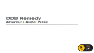 DDB Remedy
Advertising+Digital+ProEd
 