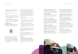 86 ___ ANNUAL REPORT 2013-2014 EVERIS WITH INSTITUTIONS ___ 87
methods and techniques that assist in the
development and maintenance of quality
software, in those areas identified as priorities
within the sector.
Likewise, the Agreement activities with ETSETB are
focused on:
·· Giving seminars on specific subjects within the
Proyecto Avanzado de Ingenería which are given
in capstone courses, as well as inviting students
to activities at everis facilities.
·· Offering an everis Program of Scholarships for
the 2014-15 and 2015-16 courses leading to
enrollment in the first course for the Masters in
Telecommunications Engineering (MET) of the
ETSETB-UPC.
everis-MPSEI-UPM Chair.
At everis, we have a collaboration agreement with
the Universidad Politécnica de Madrid (UPM) to
serve as a bridge between the academic world
and the corporate world through the Cátedra de
Mejora de Procesos de Software en el Espacio
Iberoamericano Chair (MPSEI), held by Ángel
Jordán, professor emeritus from Carnergie Mellon
University; directed by José Antonio Calvo-Manzano;
and includes professors from the UPM, the UNED,
and the Universidad Carlos III de Madrid (Carlos III
University of Madrid).
Beginning in 2005, the MPSEI Chair has expanded
and advanced the installation of more efficient
models for the development of information systems.
Its objectives include the promotion of research,
adaptation and dissemination of techniques for the
improvement of software processes; interdisciplinary
teaching and research activities; the transfer of
technological knowledge and results; and the
financing of scholarships (mainly for doctoral/masters
students) in ICT areas.
The activities carried out within the scope of the
MPSEI Chair include:
·· Proposing lines of work between the priorities and
needs of companies and those of the UPM which
will become doctoral theses for PhD students.
·· Facilitating the maximum dissemination of
research results and, in general, of all of the
activities carried out within the scope of this chair.
To make this a reality, they publish research results
regarding process improvement at conferences
and in journals.
Furthermore, the MPSEI Chair collaborates with the
Software Engineering Institute (SEI) in the translating
into Spanish of one of the process models most
broadly disseminated throughout the world, the
CMMI-DEV v1.3.
The MPSEI Chair also participates in the
organization of conferences, including the SEPG
Europe 2012 Conference, the CISTI 2012
Conference and the Encuentro Hispano Mexicano
on software quality
Initiatives.
Training sessions on “ICT in the Company”.
Given by everis’ most distinguished professionals,
“ICT and the Company” is a seminar that offers a
global vision of the current state of information and
communications systems as a growth engine for a
country’s economy.
Open House days in the everis offices
At everis, we open our company’s doors so that
future professionals may get to know first-hand the
day-to-day operation of a consulting firm. everis
partners and managers present both the company
and specific projects.
Cross-sector Workshops.
These are training sessions for students on how to
work as part of a team, how to make an effective
presentation and how to manage time, among
others.
Sponsorship of capstone projects.
Developing a course with excellent academic results
is synonymous with success. For this reason, and
because we believe that quality training is the sine
qua non condition for identifying talent, everis
sponsors the prizes that universities award to the
best capstone projects related to innovation and new
technologies.
Collaboration with academics.
We make a series of initiatives available to the faculty
(round tables, chats, meetings, etc.) that serve as
educational encounters between players in the
academic world. The idea is to take advantage of
everis’s knowledge, its contacts, its institutional
relationships, in order to cover subjects of interest.
Participation in Employment Forums.
everis annually attends employment forums for
the purpose of guiding, through chats, the greatest
number of young people in their job searches.
Selection processes in university facilities.
So that students will not have to travel and can get
to know the company first-hand, everis conducts
interview days at the university. These include training
on how to present oneself in interviews.
Development of the capstone project at everis.
The student can complete his/her capstone project
at everis and receive advice and guidance from
everis professionals who are experts on the subject.
Job offers on site Through channels.
In order to offer the opportunity to develop their
professional careers at everis, we make many job
offers to students. We go to their environment, to
their universities’ web pages, work spaces, in general
to the web pages they visit.
We sponsor 40 hours of indoor soccer.
This sport is part of the talent development for
young people. We will go so far as to say that it even
supports the development of that part of transversal
knowledge that, combined with technical knowledge,
enables professional success. The sport teaches
teamwork, how to make your best effort, how to fight
for what you want.
San Silvestre Races in the University.
We work with student associations to
organize solidarity races. We establish everis
professionals as liaisons with some of them in
order to support close connections between the
university and the corporation.
 
