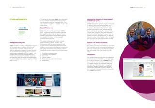 94 ___ ANNUAL REPORT 2013-2014 EVERIS WITH INSTITUTIONS ___ 95
Throughout this fiscal year, everis has collaborated
in the preparation of the “Partners Study,” which
we will describe in the next corporate memo. This
report analyzes how ICT is a motor of change in the
public sphere.
SpanishReforms.com.
IESE’s Public-Private Research Center (PPSRC-
IESE), The Savings Banks Foundation (FUNCAS)
and everis have launched the Spanish Reforms
website, a benchmark for those seeking rigorous
and updated information on the progress of
economic reforms in Spain.
This website, developed with Liferay Enterprise
Edition technology, collects, explains and
contextualizes both the recommendations made
to Spain by major international institutions and the
legislative commitments and initiatives undertaken by
the Spanish Government on the subject of reforms.
Specifically, the site is divided into six thematic areas:
1.	Growth and competitiveness.
2.	Competition and regulation.
3.	Jobs market.
4.	Financial system.
5.	Fiscal policy and public administration.
6.	Welfare state.
OTHER AGREEMENTS.
ESADE Partners Program.
everis has been a member of the Partners Program
for yet another year, an initiative of the Institute
of Governance and Public Direction (IGDP, in
Spanish), dedicated to research, development and
the dissemination of knowledge on the subject of
public-private cooperation (CPP, in Spanish.) This
program seeks to provide meeting spaces and
boost mutual understanding between executives
and institutions from the public and private sectors
involved in collaborative projects, regardless of their
field of activity.
everis and the University of Navarra support
talent through sports.
everis has signed an agreement with the University
of Navarra to promote the sporting spirit, and
to highlight the importance of talent, the drive
for personal development and teamwork. It also
focuses on the need to pass on these values to
future professionals. everis thus takes part in the
“Sports Talent” program, which was developed
by the University of Navarra with support from the
Spanish Olympics Committee (COE), the Spanish
Olympics Academy, the Navarro Institute for Sports
and Youth, the City Council of Pamplona and the
Barcelona Olympics Foundation.
Support of the Pombo Foundation.
The strategic consulting department has supported
this Foundation with its knowledge and experience.
The main objective was to help them develop their
plan and strategic lines, their mission and their
vision.
everis alumni.
Our success comes not only from our professional
activities but also from all of those who have been,
at one time or another, a part of everis. This is
how the Nice to see you initiative was born. This
is a meeting place for ex-employees where they
can catch up on the latest news from everis or
the sector in general. Likewise, they have the
opportunity to participate in events, debates or
even contribute their expert vision by writing posts
in the everis topical blog.
 