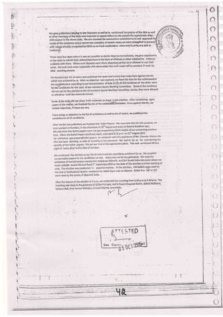 i
I
t
T
.t
:i
3
J
!
I
,
;i
t<
'
a.
t-
:
1
:,
!'
:
, rt:'
F
!i
:l

S
S
s
t
!-),

Ll

hearing to tie Oblectors as dell as to. lhe club u well
the clubs vho tntended to aPPeer bet ripriate oiaer ''
boVe;lub3, We also checked the nom nd .app-roveil th
record was compleid'.ln iertain cases;we were comp-elled to proceed
aiv Jlcl tt no'rr.th nonii'nations were sent io-uitv any club cr. '
'
-so,n! of.ihe clubs,did nct aliow tielt' nominles ro staio, j.l$a::]""t"' 9.t:ti.t "9"t
. : ascect of the mdtter, we tinaii;;it tiie list of ihe contesii$iEnciidates' E this list' we
aftir .
counting. Proc-ess'
There being no objectrbn to the lisr o{ candidates as rvell as list ol voters' we published the
canCidatures of 26 candidztes'
e tP 5'10 P'm' The
i Alhok Malhbira.i
li,. s
il
3:
i
'i
),
(:
i
iii
,: ="i
l]
bl
t'
f -!'rr
S-TFD
t
T
i!
U
 