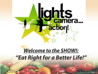 Welcome to the SHOW!:
“Eat Right for a Better Life!”
 