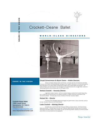 Flyer - Crockett-Deane Ballet - World Class Ballet Masters 