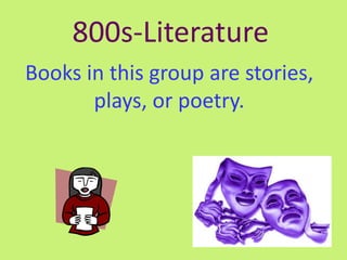 800s-Literature
Books in this group are stories,
       plays, or poetry.
 