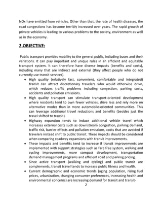COST AND BENEFIT ANALYSIS OF FREE PUBLIC TRANSPORT IN PUNE | PDF