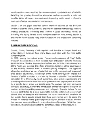 COST AND BENEFIT ANALYSIS OF FREE PUBLIC TRANSPORT IN PUNE | PDF