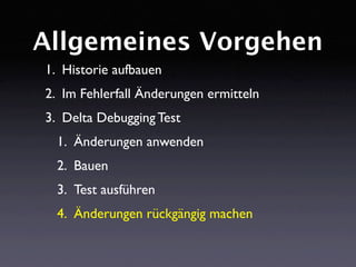 DDchange: Fehlerverursachende Änderungen