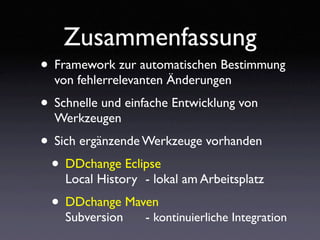 DDchange: Fehlerverursachende Änderungen