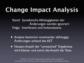 DDchange: Fehlerverursachende Änderungen