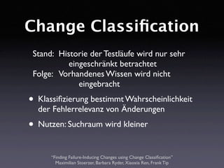 DDchange: Fehlerverursachende Änderungen