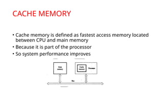 connection between memory and Processor. | PPTX